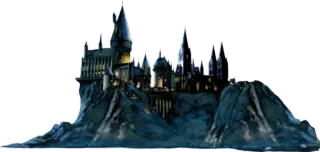 🎗 Hogwarts Harry Potter castle, magic, school, wizard, fantasy telegram sticker