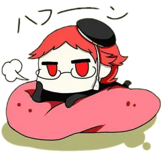 😕 ハブーン Anime, Dessin animé, Personnage, Japonais, Chapeau, Lunettes whatsapp sticker