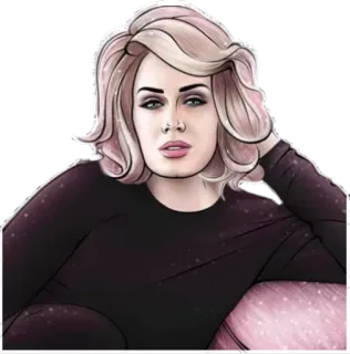 👩 Adele певец, поп, музыка, артист, знаменитость telegram sticker