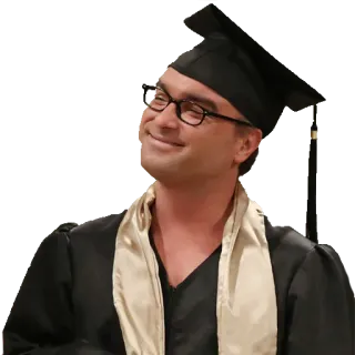 👩‍🎓 Abschluss, Doktorhut, Brille, Lächeln telegram sticker