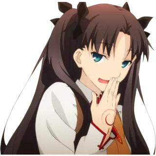 😏 Rin Tohsaka Fate/stay night Anime, Manga, Fate, Rin Tohsaka, Personaggio, Adesivo telegram sticker