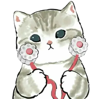 😊 cat, kitten, cute, animal, sticker, cartoon telegram sticker