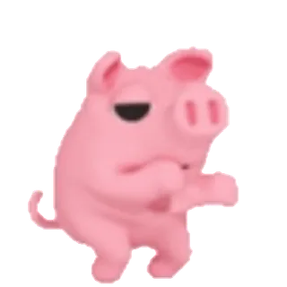 🕺 돼지, 동물, 핑크, 만화, 귀여운 whatsapp sticker
