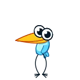 🗣 bird, cartoon, blue, animal, cute, sticker telegram sticker