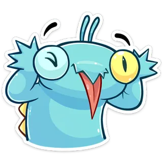 👻 Мультик, Монстр, Глупый, Милый, Чудаковатый, Животное, Существо telegram sticker