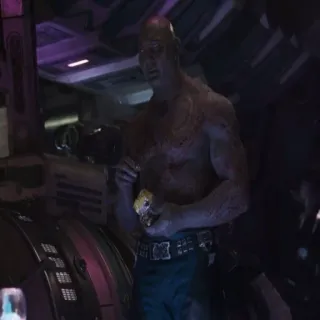 😂 Drax Guardians of the Galaxy Drax, Marvel, Strażnicy Galaktyki, Scena z filmu, Figurka akcji whatsapp sticker