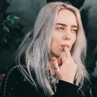 🕸 Billie Eilish Sänger, Popstar, Billie Eilish, Promi, Musiker, Porträt telegram sticker
