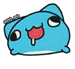 🤤 @Sigilo_packs 만화, 파란색, 귀여운, 캐릭터, 카와이, 스티커 telegram sticker