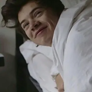 😴 Harry Styles person, man, singer, celebrity, portrait, bedroom telegram sticker