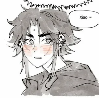 ☁️ Xiao Xiao ~ Anime, Kreskówka, Postać, Fanart telegram sticker
