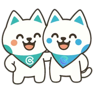 👬 cute, cat, sticker, cartoon, animal, kawaii, mascot telegram sticker