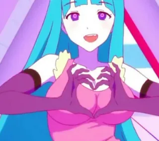 ❤ Anime, Fille, Dessin animé, Personnage, Art numérique telegram sticker