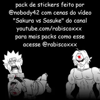 Sasuke vs Sakura whatsapp stickers