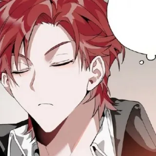 🗑 anime, red hair, manga, male telegram sticker