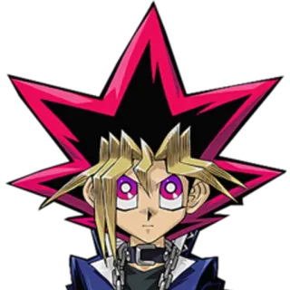 😊 Yugi Mutou Yu-Gi-Oh! Yu-Gi-Oh!, Yugi Mutou, anime, manga, card game telegram sticker