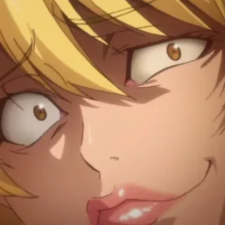 😏 Anime, Expression faciale, Sourire narquois, Gros plan telegram sticker