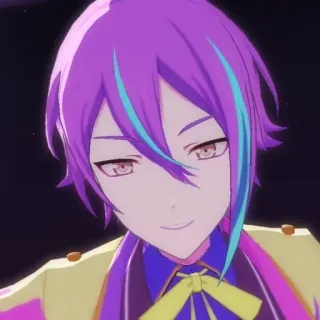 😈 Rui Kamishiro Project Sekai: Colorful Stage! anime, purple hair, character, video game, boy, project sekai telegram sticker