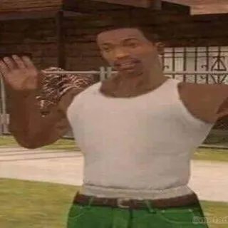 🤐 CJ Grand Theft Auto: San Andreas CJ, Grand Theft Auto, San Andreas, Video game, Karakter whatsapp sticker