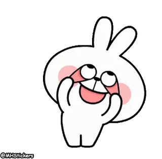 🤪 @MHStickers 토끼, 애니메이션, 귀여운, 동물, 스티커 telegram sticker