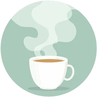 ☕ kaffee, getränk, koffein, trinken, tasse, heiß, morgen whatsapp sticker