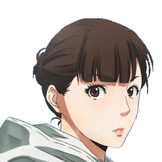 😒 Anime, Mujer, Retrato, Sticker whatsapp sticker
