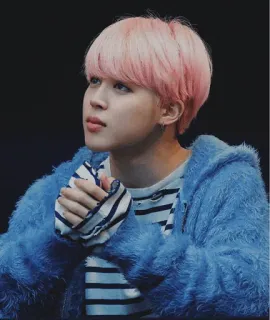 ☁️ Jimin Jimin, BTS, K-pop, cantor, ídolo, cabelo rosa telegram sticker