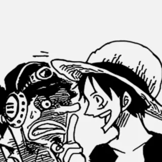 🤫 Monkey D. Luffy One Piece Anime, Manga, Pirati, One Piece, Usopp, Luffy telegram sticker