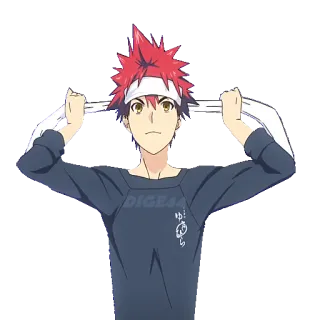 😠 Soma Yukihira Food Wars Anime, Cibo, Cucina, Personaggio, Soma, Yukihira, Food Wars telegram sticker