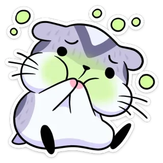 🤢 ハムスター, 悲しい, かわいい, 動物, ペット, 可愛い telegram sticker