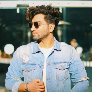 🖤 man, sunglasses, denim jacket, fashion, portrait, male, style telegram sticker