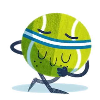 ☺ Tenis, Bola, Lucu, Meditasi, Olahraga, Relaksasi telegram sticker
