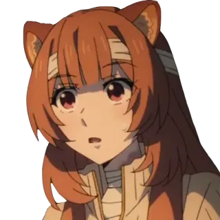 😟 Raphtalia The Rising of the Shield Hero anime, isekai, tanuki, fantasy, Raphtalia, The Rising of the Shield Hero telegram sticker