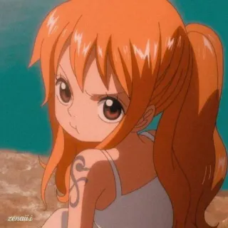 🎌 Nami One Piece anime, cartoon, character, Nami, One Piece telegram sticker