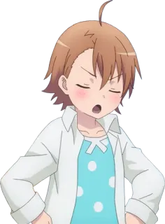 😡 Anime, Chica, Dibujo animado, Expresión, Lindo, Personaje telegram sticker