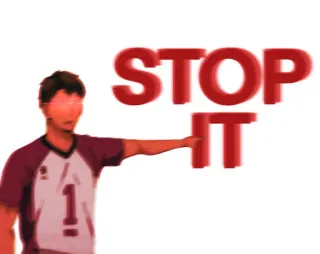 🤬 STOP IT Anime, Pare, Stop, Aviso, Pedido telegram sticker