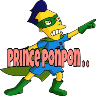 😇 PRINCE PONPON dessin animé, prince, ponpon, personnage telegram sticker