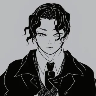 🐈‍⬛ Muzan Kibutsuji Demon Slayer คิบุทสึจิ มุซัน, ดาบพิฆาตอสูร, อนิเมะ, มังงะ, ตัวร้าย, ตัวละคร whatsapp sticker