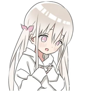 ☺️ Аниме, Девушка, Каваий, Милый, Мультфильм, Персонаж, Наклейка telegram sticker