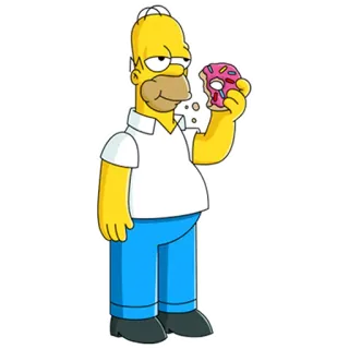 🍔 Homer Simpson The Simpsons Cartoon, Homer Simpson, Donut, Essen, Die Simpsons, Gelb telegram sticker