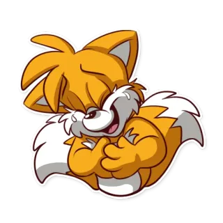 😂 Tails cartoon, fox, Tails, Sonic the Hedgehog, character telegram sticker