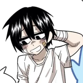 🖤 Anime, Junge, Verband, Cartoon, Niedlich whatsapp sticker