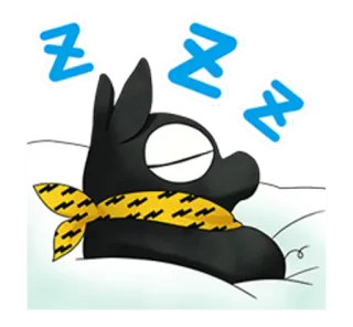 😴 kot, śpiący, śnienie, zmęczony, kreskówka whatsapp sticker
