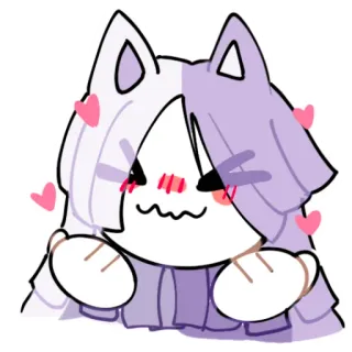 💜 アニメ, かわいい, 可愛い, 愛, ハート, 漫画, キャラクター telegram sticker