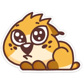 😓 niedlich, kawaii, tier, cartoon, aufkleber, hamster, nagetier telegram sticker