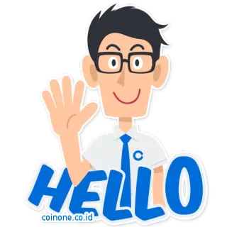 👋 HELLO привет, приветствие, мужчина, мультик, машет рукой whatsapp sticker