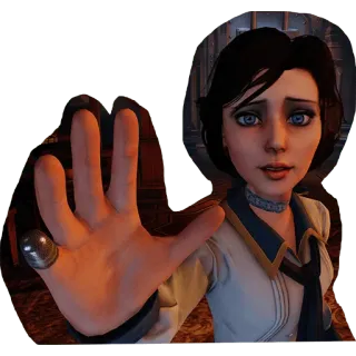 🤔 Elizabeth BioShock Infinite Видеоигра, BioShock, Элизабет, Персонаж, Портрет telegram sticker
