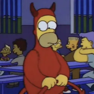 🥺 Homer Simpson The Simpsons Homer Simpson, The Simpsons, Devil Costume, Cartoon, Animation telegram sticker