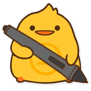 ✍️ Küken, Vogel, Cartoon, Zeichnung, Kunst, Süß, Tier telegram sticker