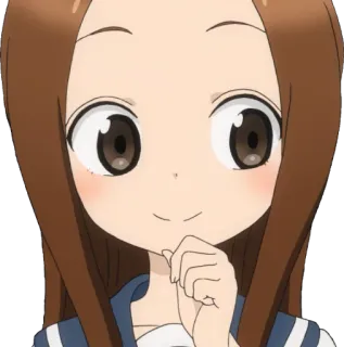 🤔 Takagi Teasing Master Takagi-san Anime, Chica, Sonriendo, Lindo, Takagi, Takagi-san, la Maestra de las Bromas telegram sticker