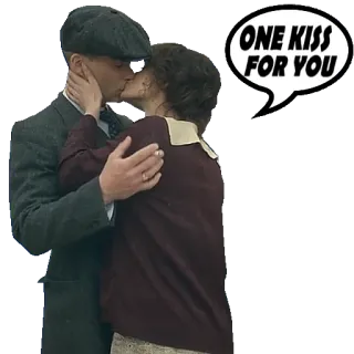 😘 ONE KISS FOR YOU pocałunek, para, miłość, romans, uczucie telegram sticker
